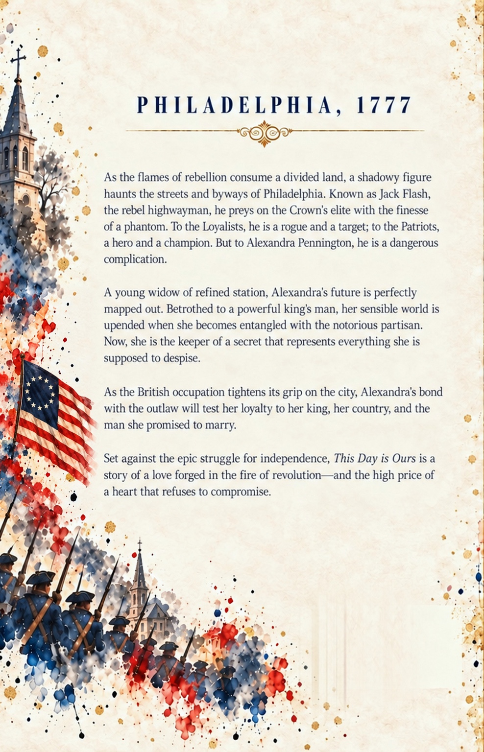 Back cover of This Day Is Ours with its complete description